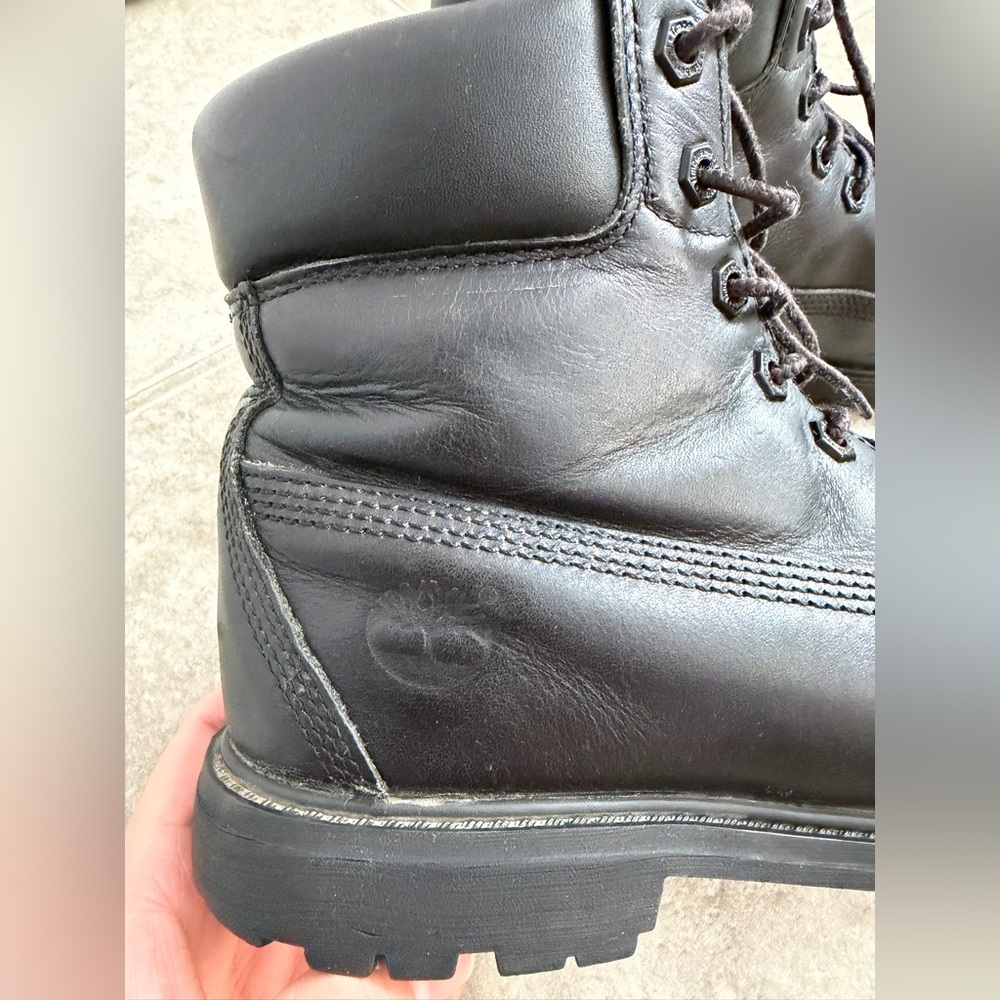 Women’s Timberland Premium 6-inch Black Leather Boots - Picture 5 of 7